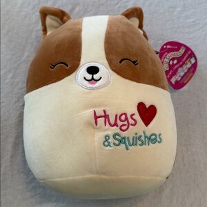 Squishmallows Kelly Toy Hugs And Squishes Regina The Corgi Dog Plush Toy 10 In